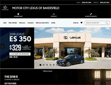 Tablet Screenshot of motorcitylexusofbakersfield.com